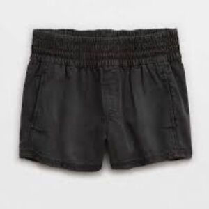 AERIE COTTON SMOCKED ELASTIC WAIST GRAY SHORTS XL